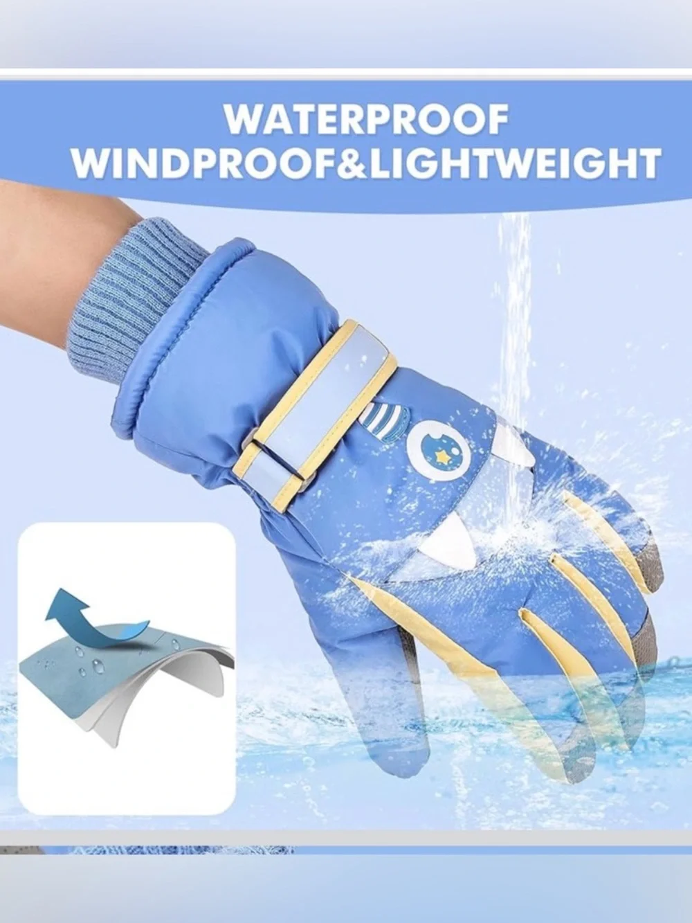 Kids Pink Winter Gloves - recommended for ages 5-8 - New